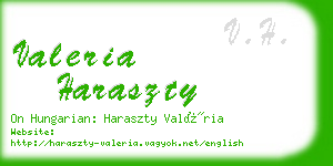 valeria haraszty business card